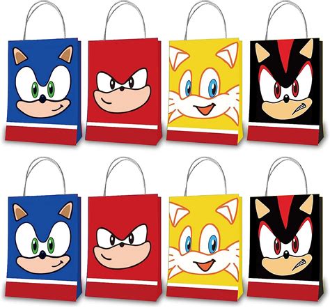 16 Bolsas De Regalo De Fiesta Sonic Bolsas De Regalo De Fiesta De