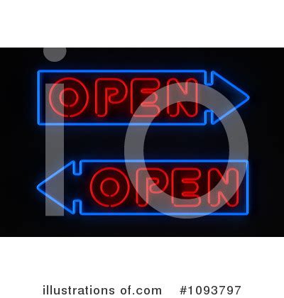 Neon Sign Clipart #1093797 - Illustration by stockillustrations