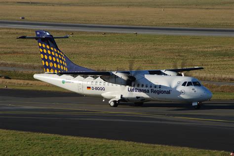 A Contact Air ATR 42 taxiing at Düsseldorf Airport in 2010, featuring ...