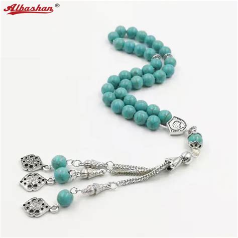 Tasbih Blue Turquois Stone Turkish Jewelry Free Shipping Misbaha Muslim