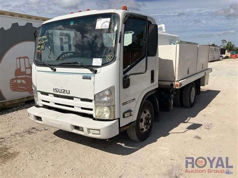 Isuzu Npr Hd Flatbed Spray Truck Royal Auction Group