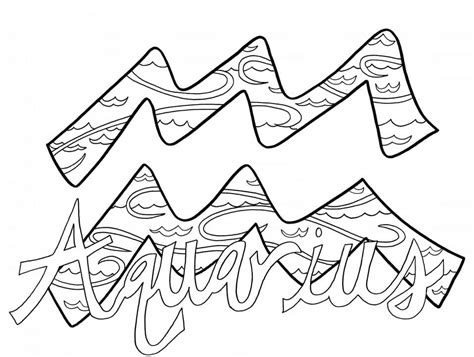 Aquarius 1 Färbung Seite Kostenlose Druckbare Malvorlagen Für Kinder