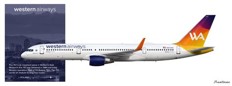 Western Airways 757-200 (Size: Large) - Western Airways - Gallery ...