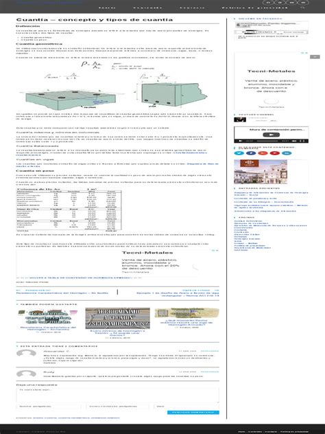 Cuantía Concepto Y Tipos De Cuantía Pdf Concreto Reforzado Acero