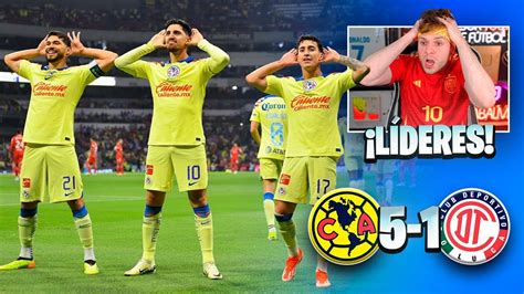 ESPAÑOL REACCIONA al AMÉRICA 5 1 TOLUCA Liga MX CLAUSURA 2024 YouTube