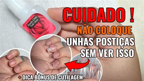 COMO COLOCAR UNHAS POSTIÇAS TRANSPARENTE SOZINHA PASSO A PASSO YouTube