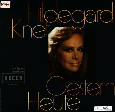 Hildegard Knef Gestern Heute Bertelsmann Vinyl Collection