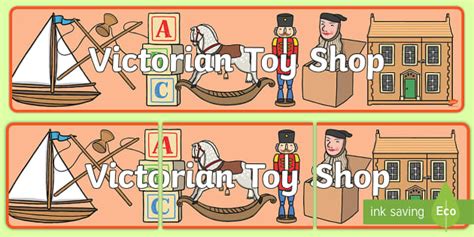 Victorian Toy Shop Role Play Banner Lenseignant A Fait