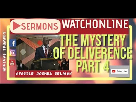 The Mystery Of Deliverance Part Koinonia With Joshua Selman Nimmak