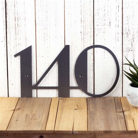 Custom Modern House Number Metal Sign Maker Marketplace