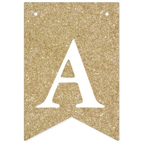 Pink Gold Glitter First Birthday Party Banner Zazzle Glitter