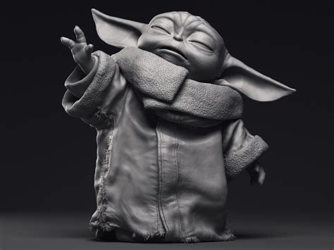 Artstation Grogu Using The Force