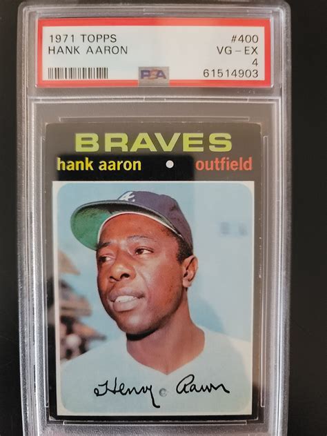 1971 Topps 400 Hank Aaron PSA 4 VG EX Greg S Vintage Sports Cards