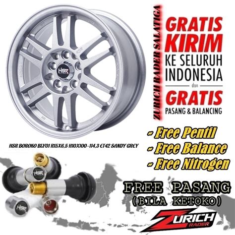 Jual Velg Mobil Ring Hsr Boroko Bly R Sandy Grey Pelek Racing