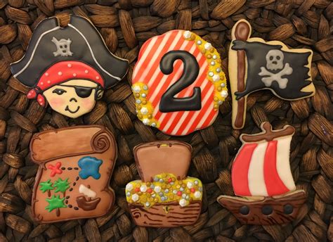 Pirate Birthday Sugar Cookies Edible Art Pirate Birthday Cookies