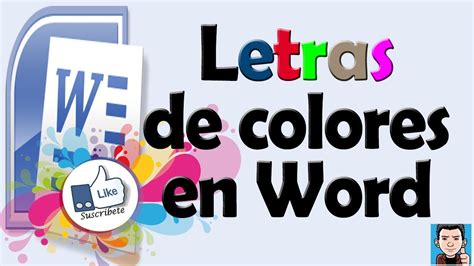 Como Hacer Letras De Colores En WORD YouTube