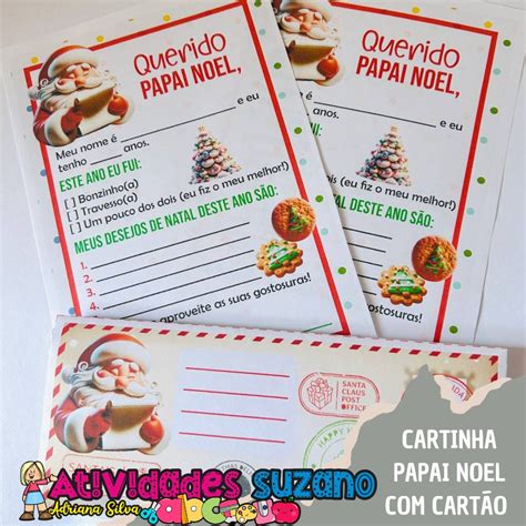 Kit Cartinha Mágica do Papai Noel Especial Escolas Loja atividades