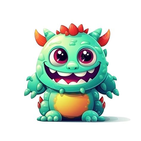 Madzilla Monster Character Vector Illustration Halloween Cute Funny