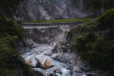 Towering Marble Walls in Taroko Gorge