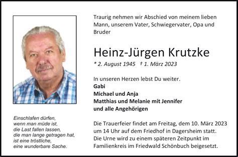 Heinz J Rgen Krutzke Gemeinsam Gedenken