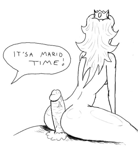 Rule 34 Ass Catchphrase Crown English Text Female Human Male Mario Mario Series Monochrome