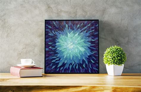 Textured Acrylic Painting on Canvas - Flower Bloom | imagicArt