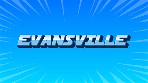 Premium Photo Evansville 3D Blue Text