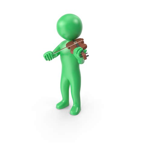 Green Stickman Playing Violin PNG Images & PSDs for Download | PixelSquid - S11925899E