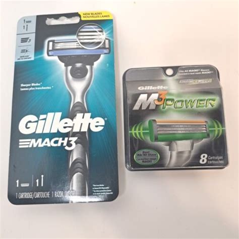 Gillette M3 MACH3 Power Razor Blades 8 Cartridges+MACH3 RAZOR HANDLE W ...