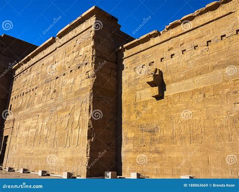 The Temple To Isis, Horus and Osiris on Philae Island on the River Nile in Egypt Stock Image ...