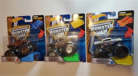 LOT DE 3 Camions Hot Wheels Monster Jam Avec Rampes 2016 EUR 33 17 PicClick FR