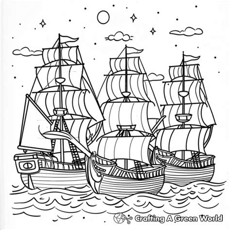 Columbus Day Coloring Pages Free Printable