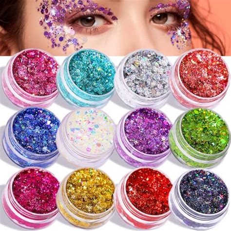 Amazon Teenitor Face Glitter Body Glitter Makeup Glitter Gel Hair