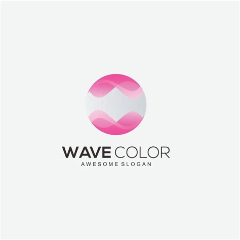 wave logo gradient color design icon template 17063420 Vector Art at ...