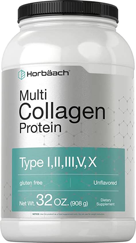 Amazon.com: Horbaach Multi Collagen Protein Powder 32 oz | Type I, II, III, V, X | Hydrolyzed ...