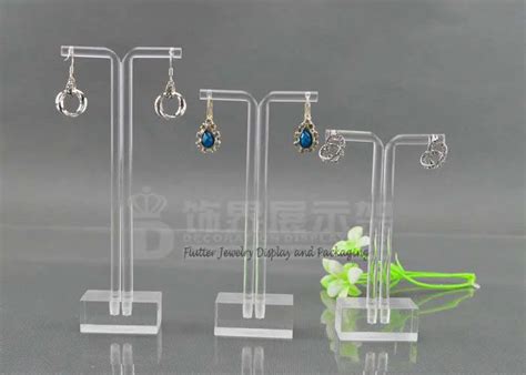 10setslot Clear Acrylic T Earring Display Stand Earring Hanging Rack