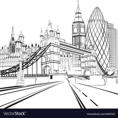 London vector image on VectorStock | London artwork, London buildings ...