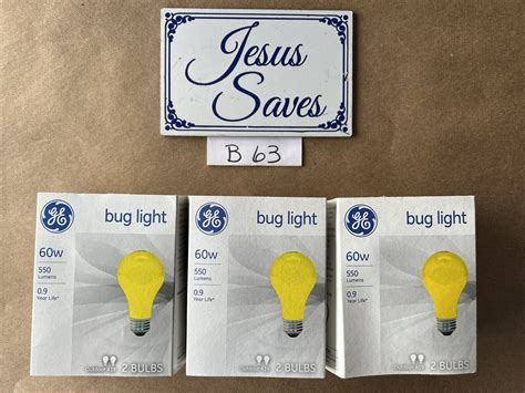 Bulbs W Ge Bug Lite Light Yellow A B Ebay