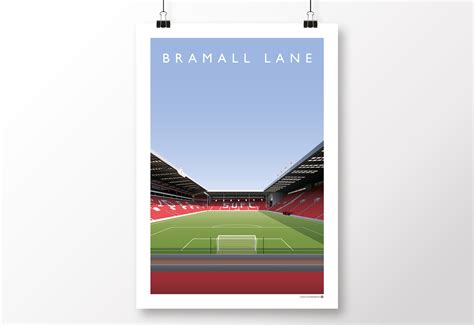 Sheffield United Bramall Lane Poster Matthew J I Wood Design