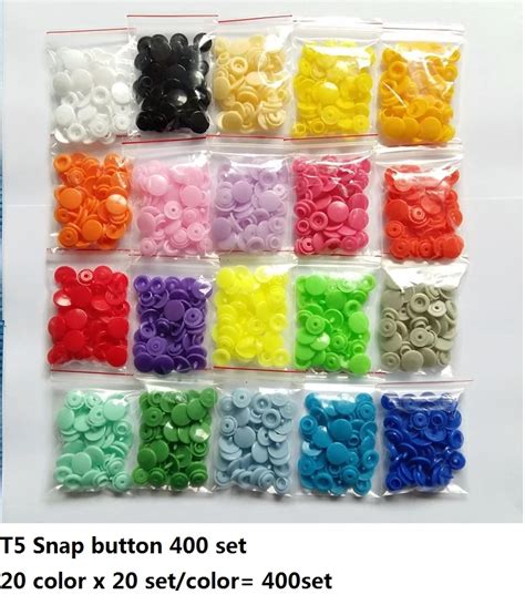 Sets Mix Color T Baby Resin Snap Buttons Plastic Snaps Clothing