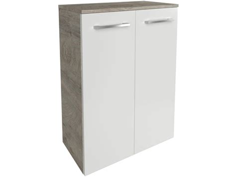 Doppel Midischrank B Style Nature Oak Weiss HxBxT 82 6 X 60 2 X 32