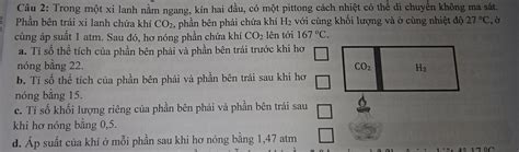 mot    cau  trong mot xi lanh nam ngang kin hai dau  mot