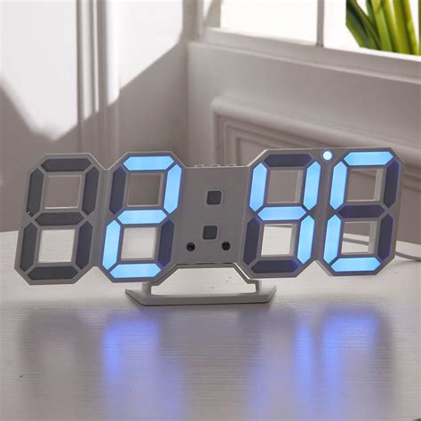 Modern D Led Wall Clock Modern Digital Alarm Cloc Grandado