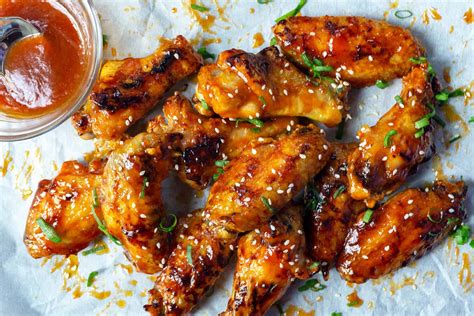 Baked Honey Sriracha Chicken Wings Foodtasia