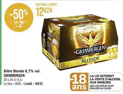 Promo Bière Blonde Vol Grimbergen chez Supermarchés iCatalogue fr