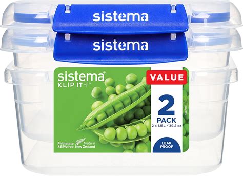 Sistema KLIP IT PLUS Food Storage Containers 1 15 L 2 Piece