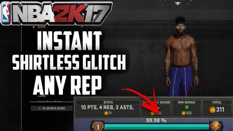 NBA 2K17 NEW Instant Shirtless Glitch At Any Rep Exposed YouTube