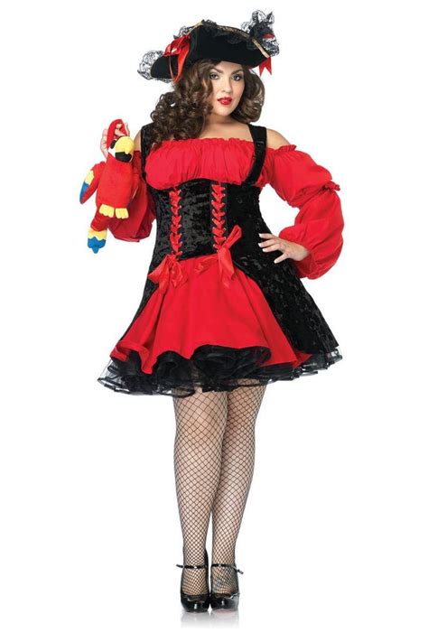 Womens Plus Dimension Attractive Vixen Pirate Wench Gown Roleplay