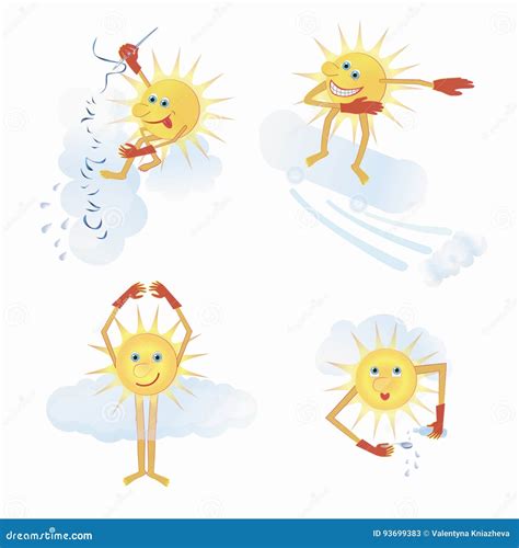 Emojis De Sun Ilustraci N Del Vector Ilustraci N De Verano