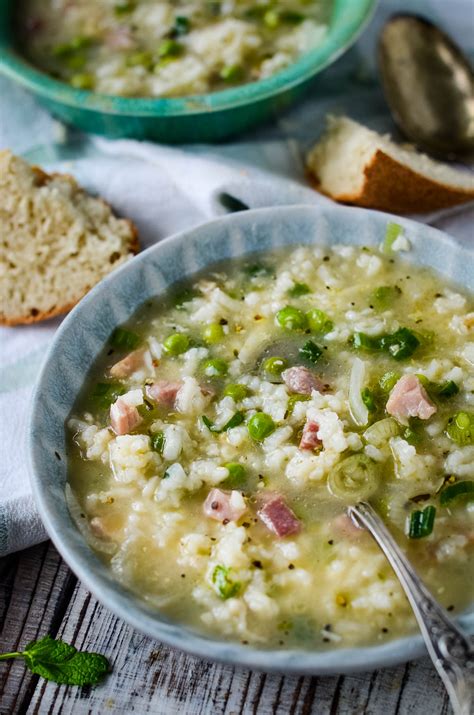 Quick And Easy Pea And Ham Soup With Rice Larder Love